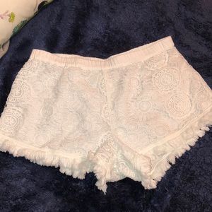 White Lace Aerie Shorts